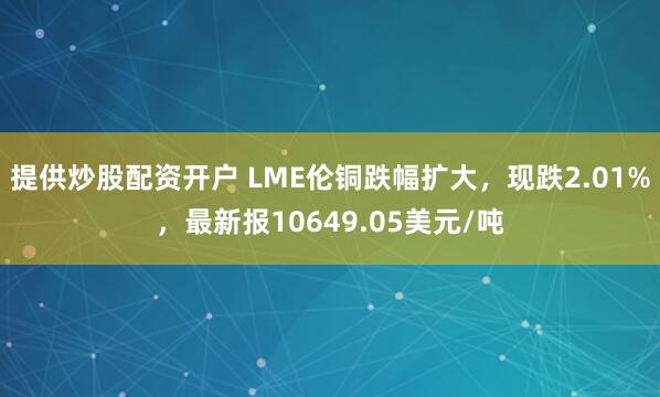 提供炒股配资开户 LME伦铜跌幅扩大，现跌2.01%，最新报10649.05美元/吨