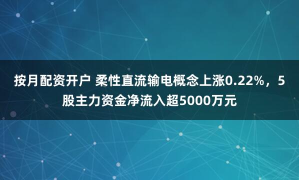 按月配资开户 柔性直流输电概念上涨0.22%，5股主力资金净流入超5000万元